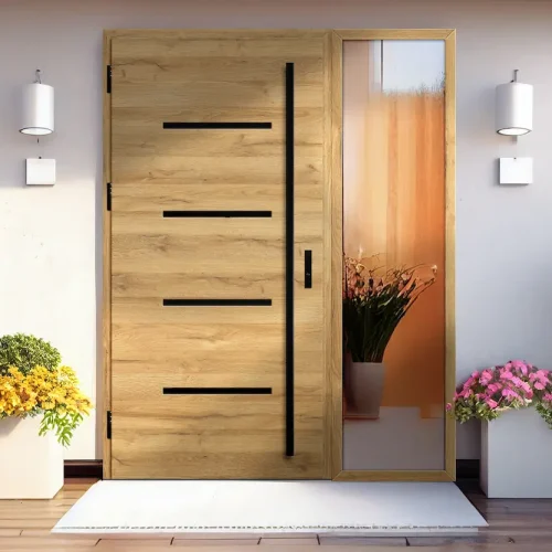 moderna-lesena-vhodna-vrata-stekleni-crni-vlozek-sredina-desna-obsvetljava