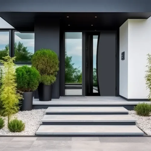 Kovinska-antracit-vhodna-vrata-leva-obsvetljava