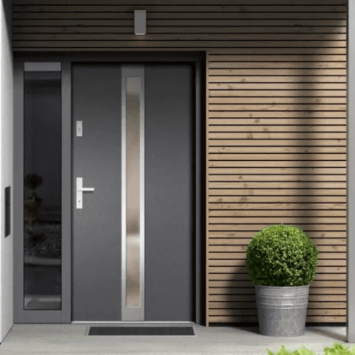 Kovinska vhodna vrata Galux v sivi antracit barvi