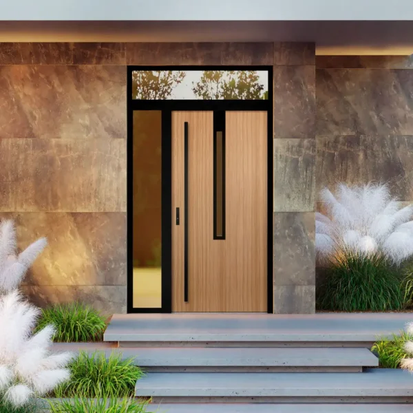Sodobna-hrastova-vhodna-vrata-z-bočnim-steklom